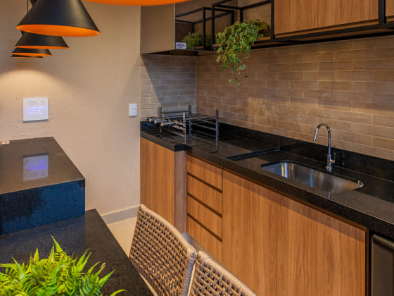 Área gourmet Imagem sobre Área gourmet do empreendimento Raizes Impperial