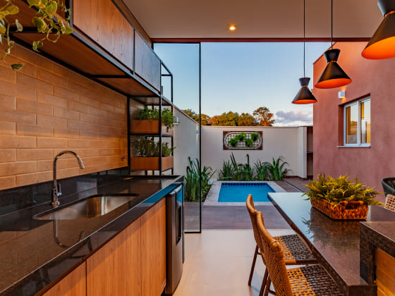 Área gourmet Imagem sobre Área gourmet do empreendimento Raizes Impperial