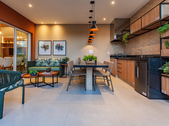 Área gourmet Imagem sobre Área gourmet do empreendimento Raizes Impperial