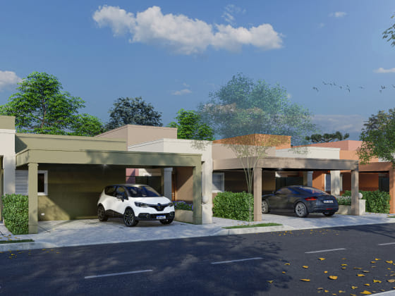 Fachada casa 3 dormitórios Imagem sobre Fachada casa 3 dormitórios do empreendimento Raizes Impperial