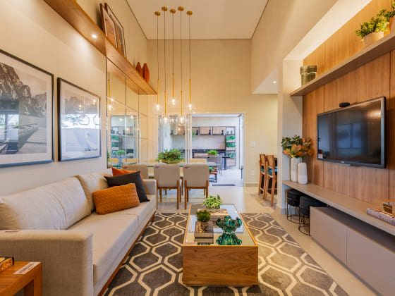 Sala de estar Imagem sobre Sala de estar do empreendimento Raizes Impperial