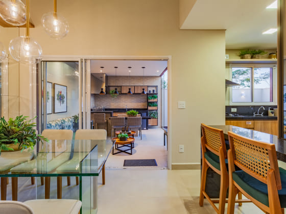 Sala de jantar Imagem sobre Sala de jantar do empreendimento Raizes Impperial