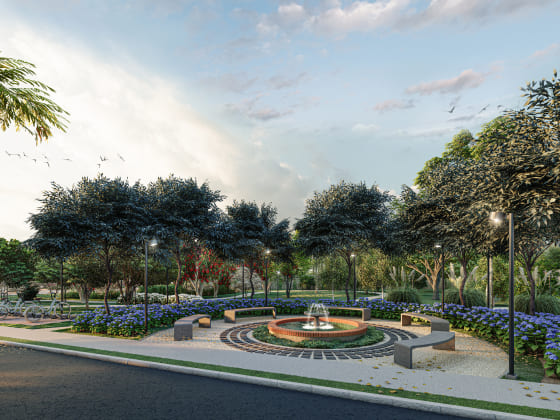 Caminho sensorial Imagem sobre Caminho sensorial do empreendimento Raizes Impperial