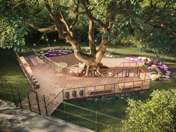 Deck mata integrada Imagem sobre Deck mata integrada do empreendimento Raizes Impperial