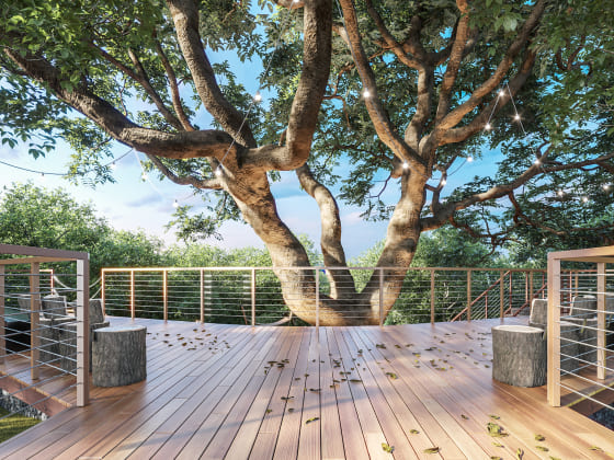 Deck mata integrada Imagem sobre Deck mata integrada do empreendimento Raizes Impperial