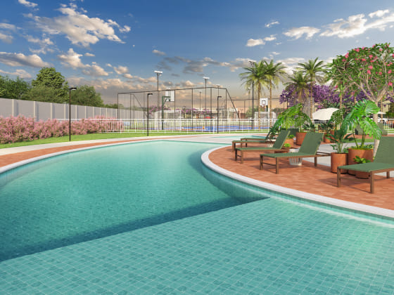 Espaço aquático Imagem sobre Espaço aquático do empreendimento Raizes Impperial