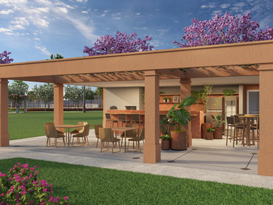 Espaço grill Imagem sobre Espaço grill do empreendimento Raizes Impperial