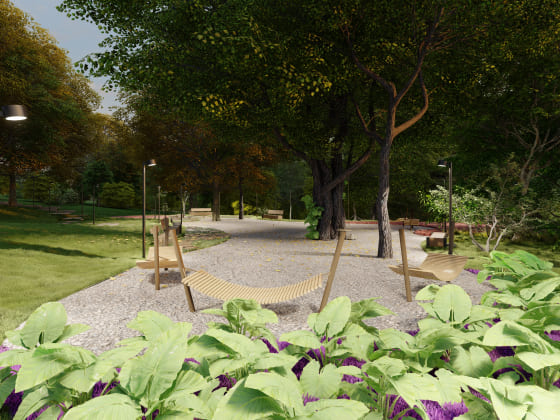 Mata integrada Imagem sobre Mata integrada do empreendimento Raizes Impperial